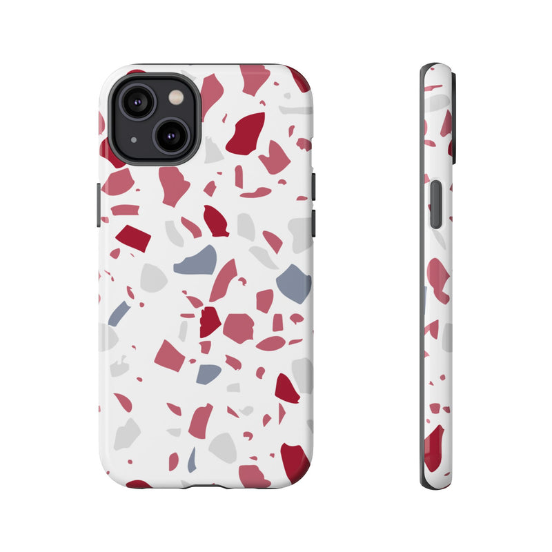 The Crimson & White Terrazzo | Phone Case