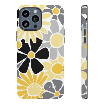 The Yellow & Black Floral | Phone Case