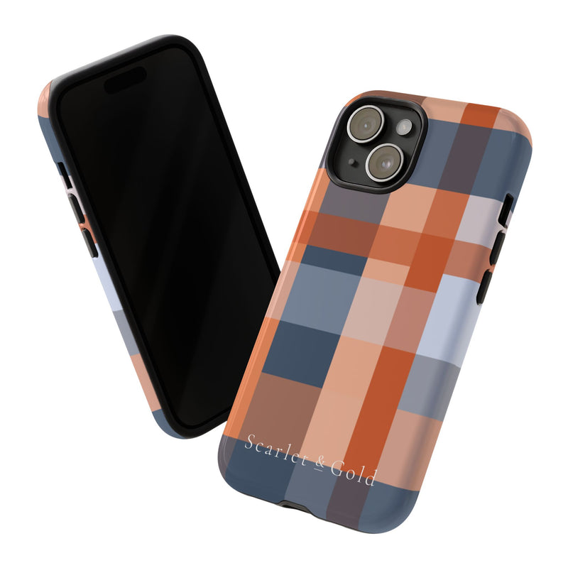 The Orange & Blue Plaid | Phone Case