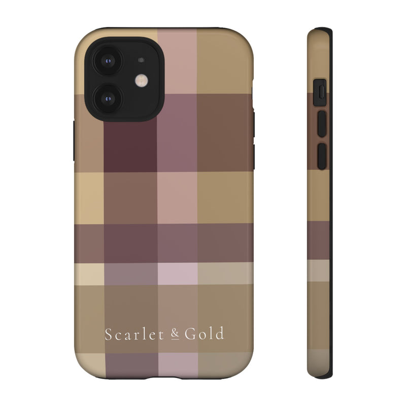 The Maroon & Gold Plaid | Phone Case