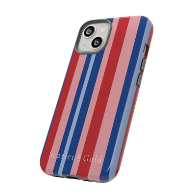 The Red & Royal Stripes | Phone Case