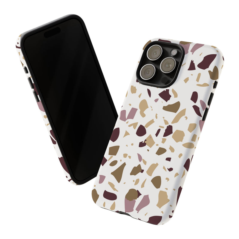 The Maroon & Gold Terrazzo | Phone Case