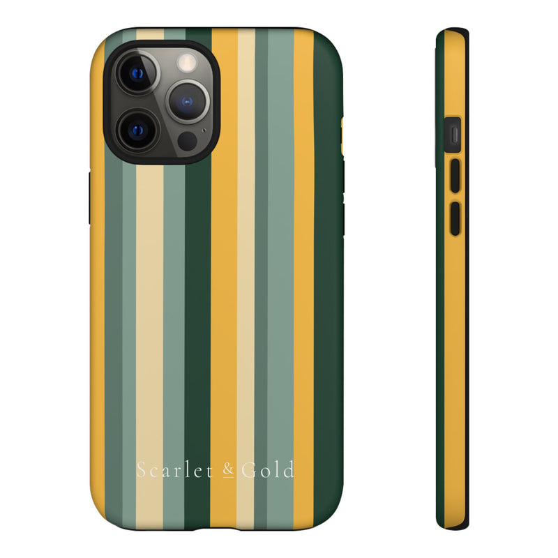 The Green & Gold Stripes | Phone Case