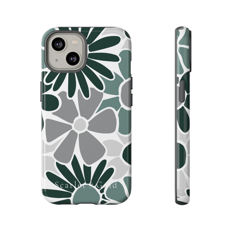 The Green & Grey Floral | Phone Case