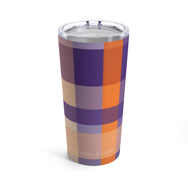 The Orange & Purple Plaid | Tumbler 20oz