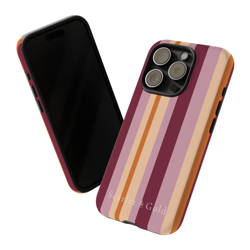 The Maroon & Orange Stripes | Phone Case