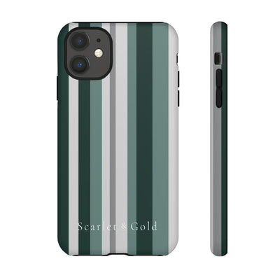 The Green & Grey Stripes | Phone Case