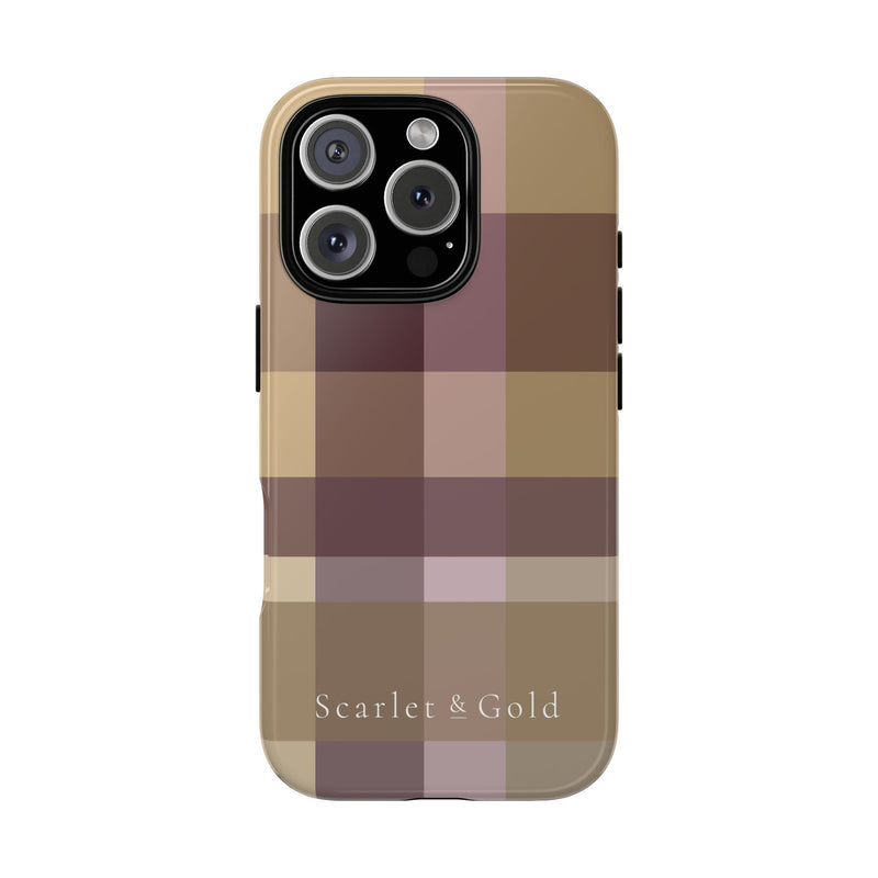 The Maroon & Gold Plaid | Phone Case