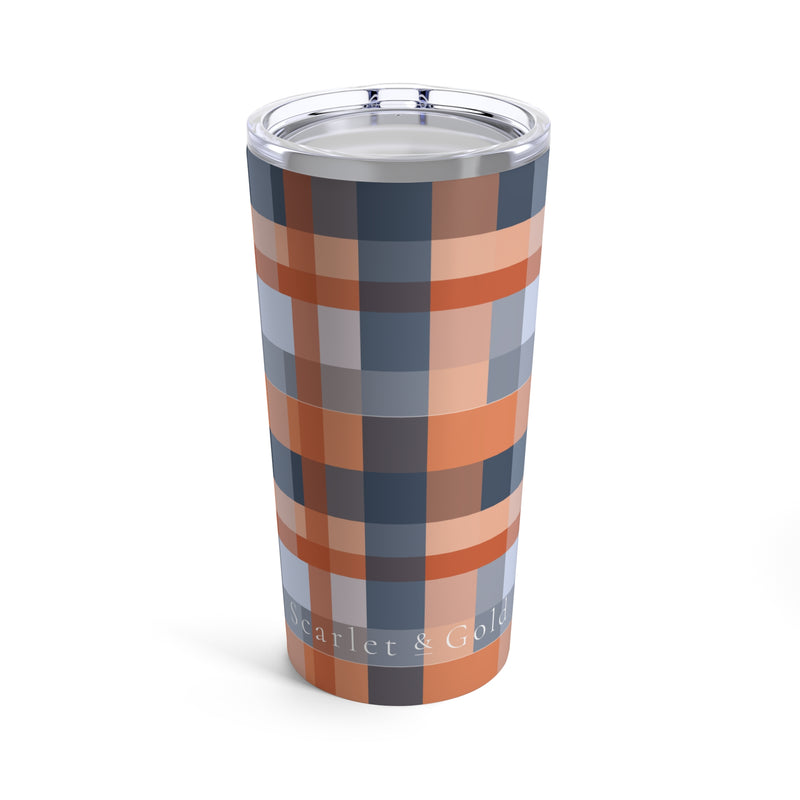 The Orange & Blue Plaid | 20oz Tumbler