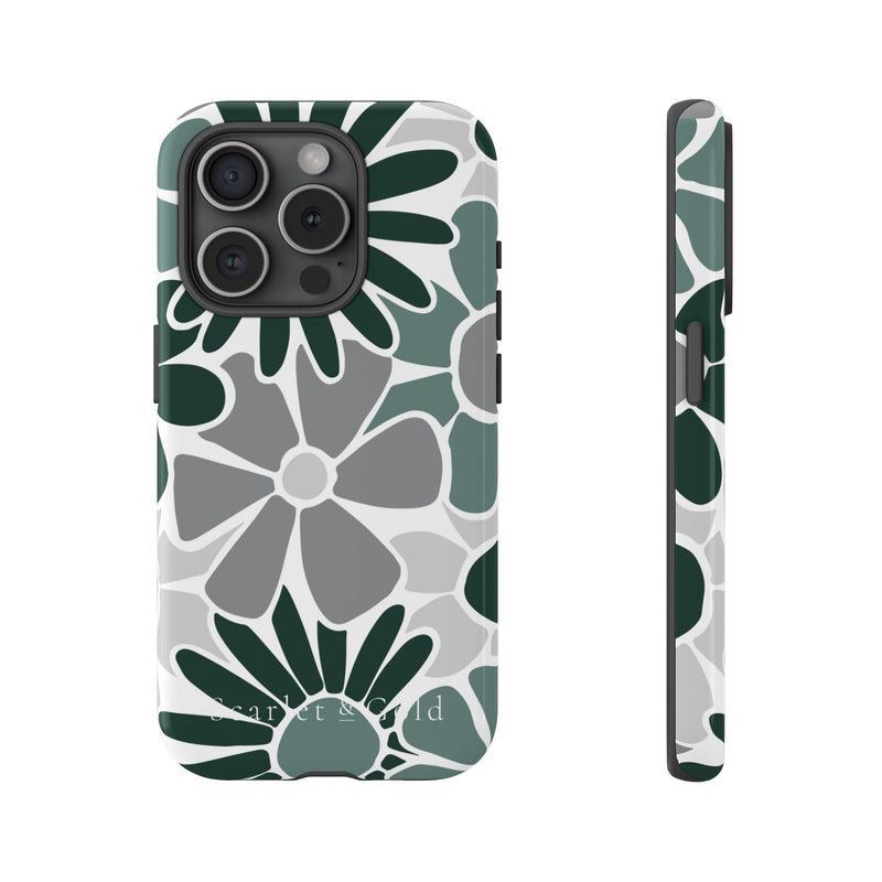 The Green & Grey Floral | Phone Case