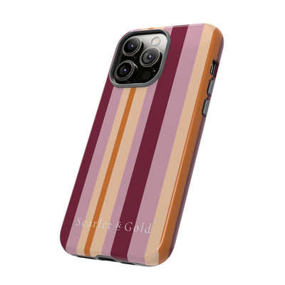 The Maroon & Orange Stripes | Phone Case