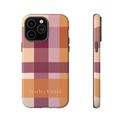 The Maroon & Orange Plaid | Phone Case