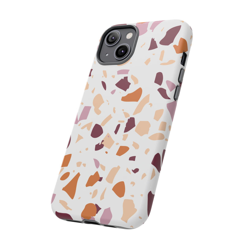 The Maroon & Orange Terrazzo | Phone Case