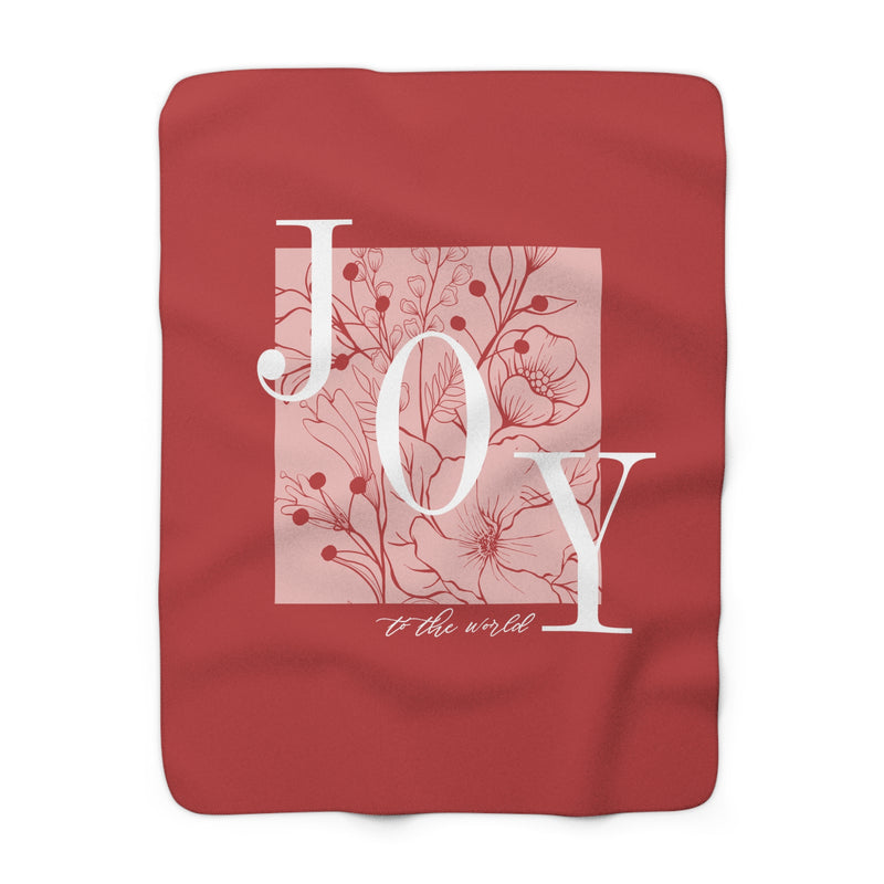 The Joy to the World Floral | Sherpa Fleece Blanket