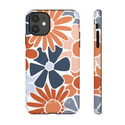 The Orange & Blue Floral | Phone Case