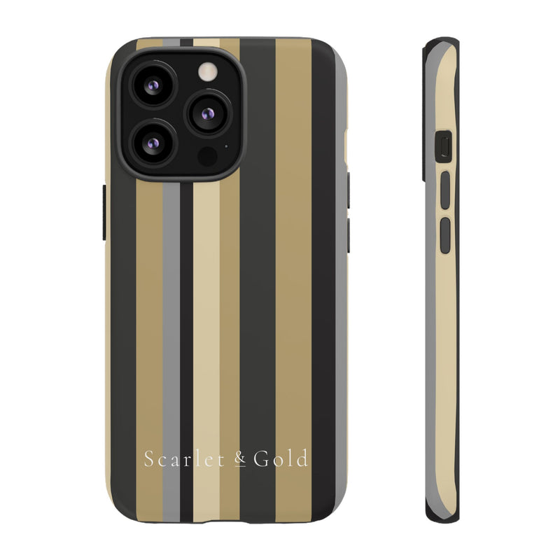 The Black & Gold Stripes | Phone Case