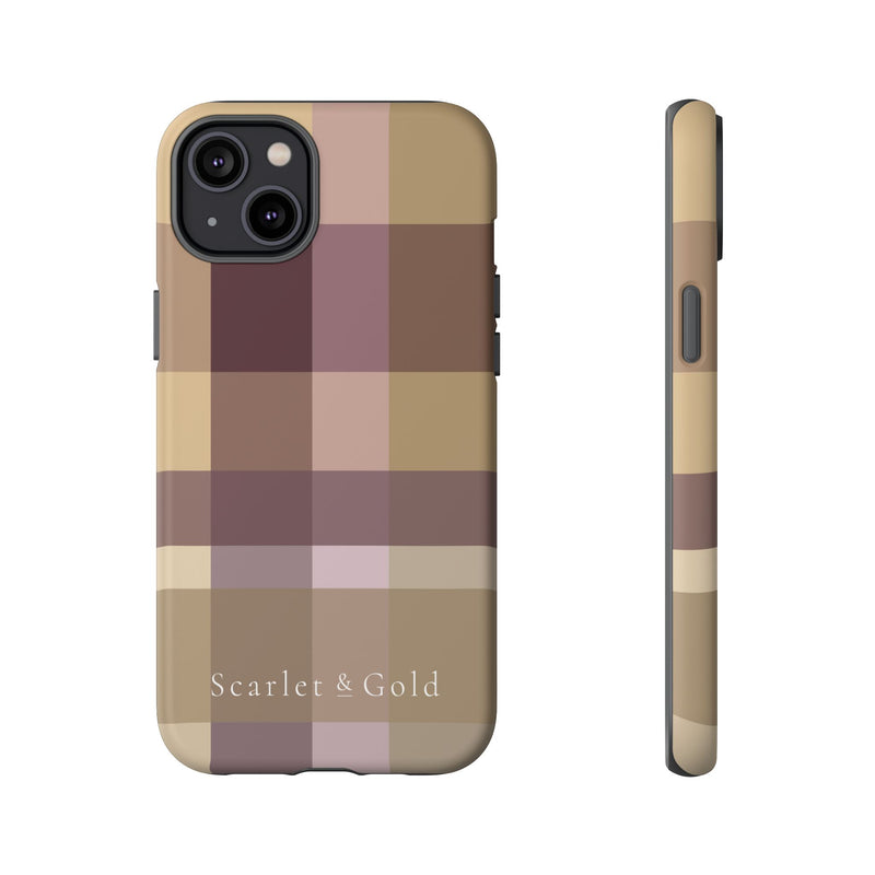 The Maroon & Gold Plaid | Phone Case