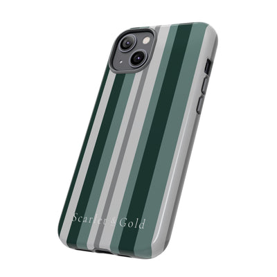 The Green & Grey Stripes | Phone Case