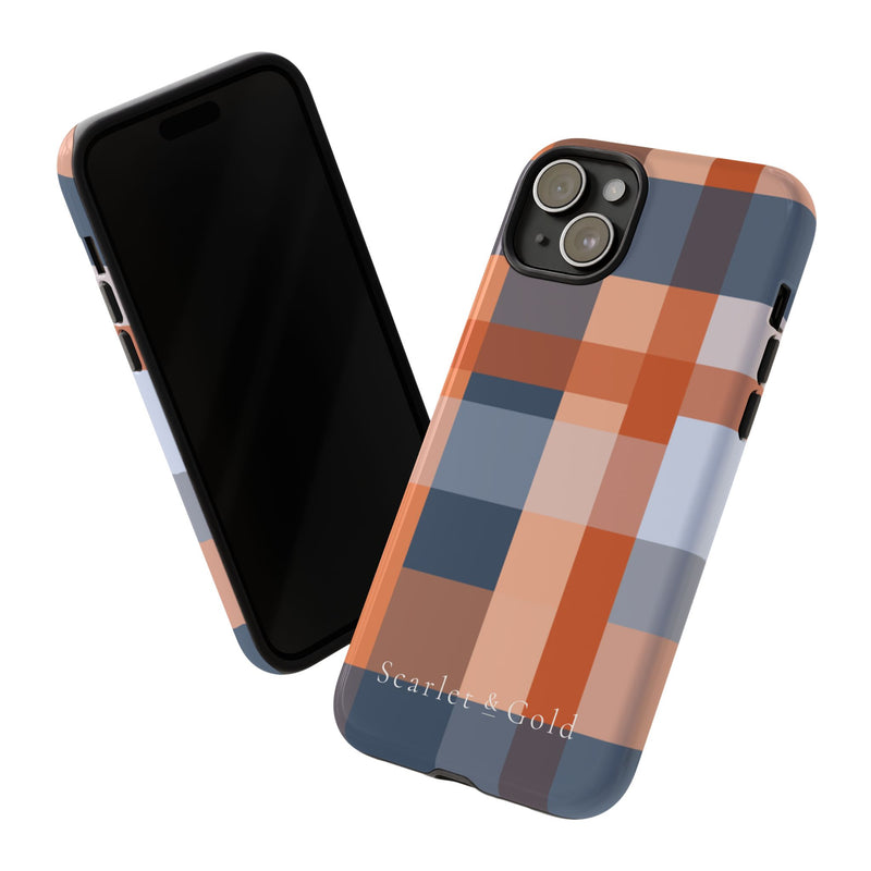 The Orange & Blue Plaid | Phone Case