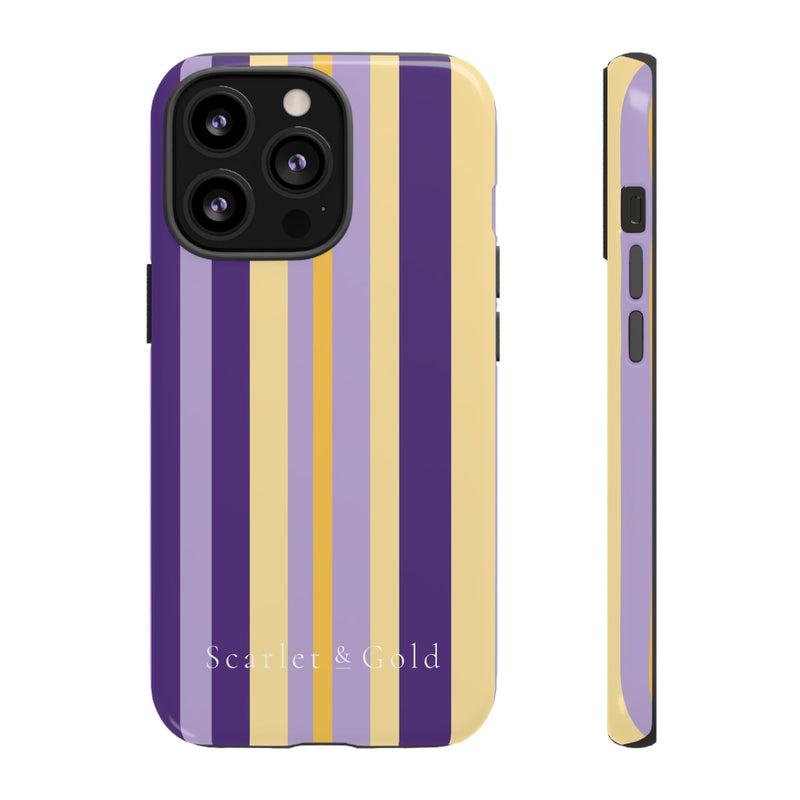 The Yellow & Purple Stripes | Phone Case