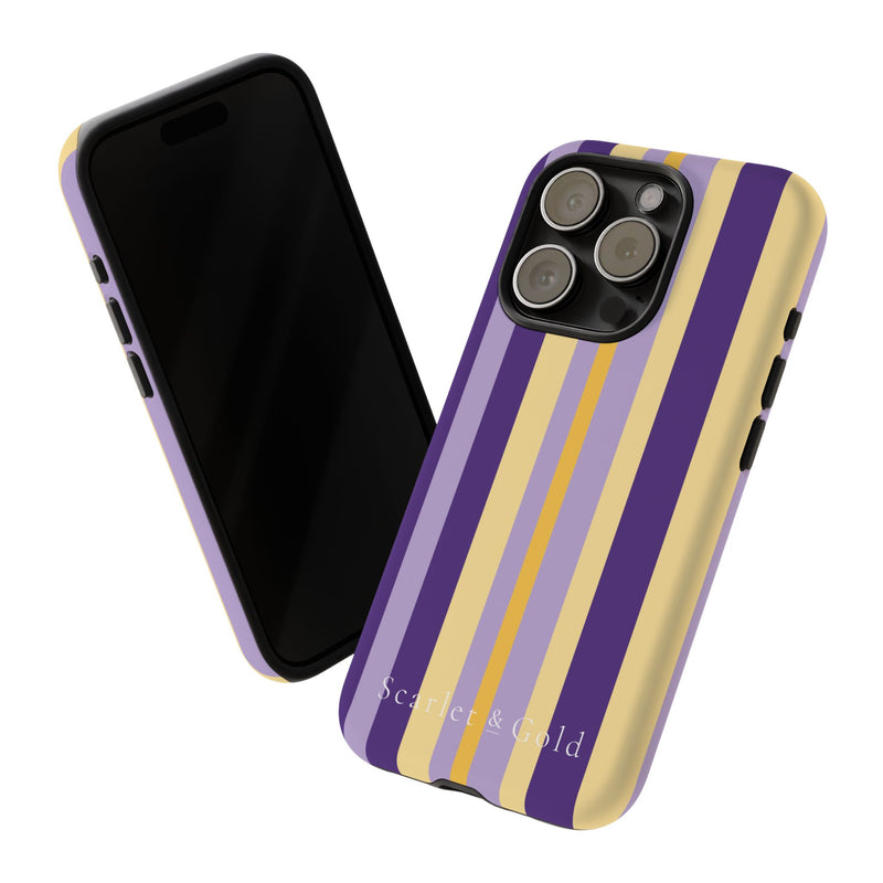 The Yellow & Purple Stripes | Phone Case