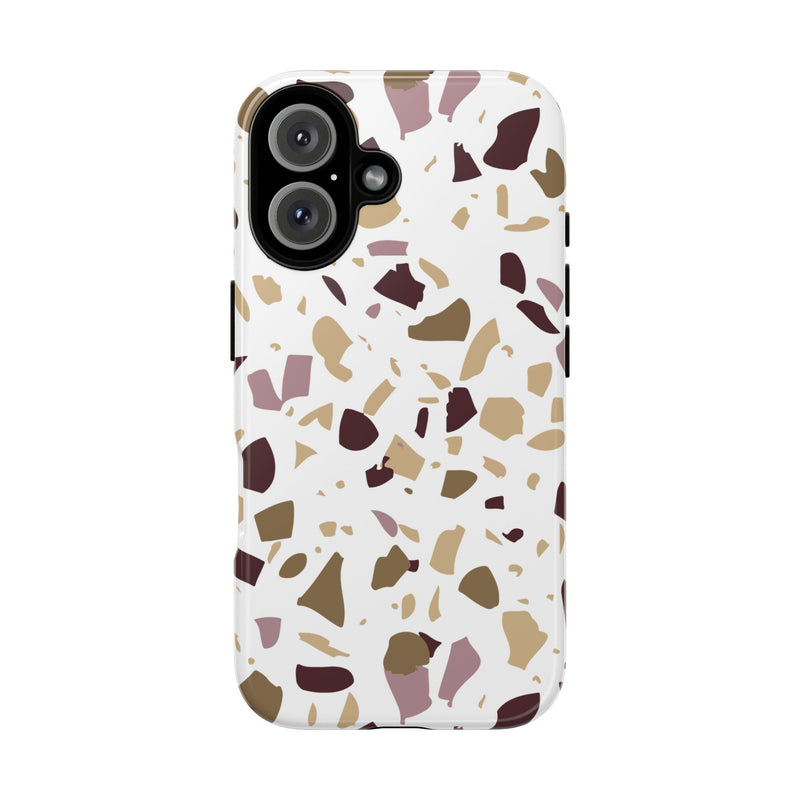 The Maroon & Gold Terrazzo | Phone Case