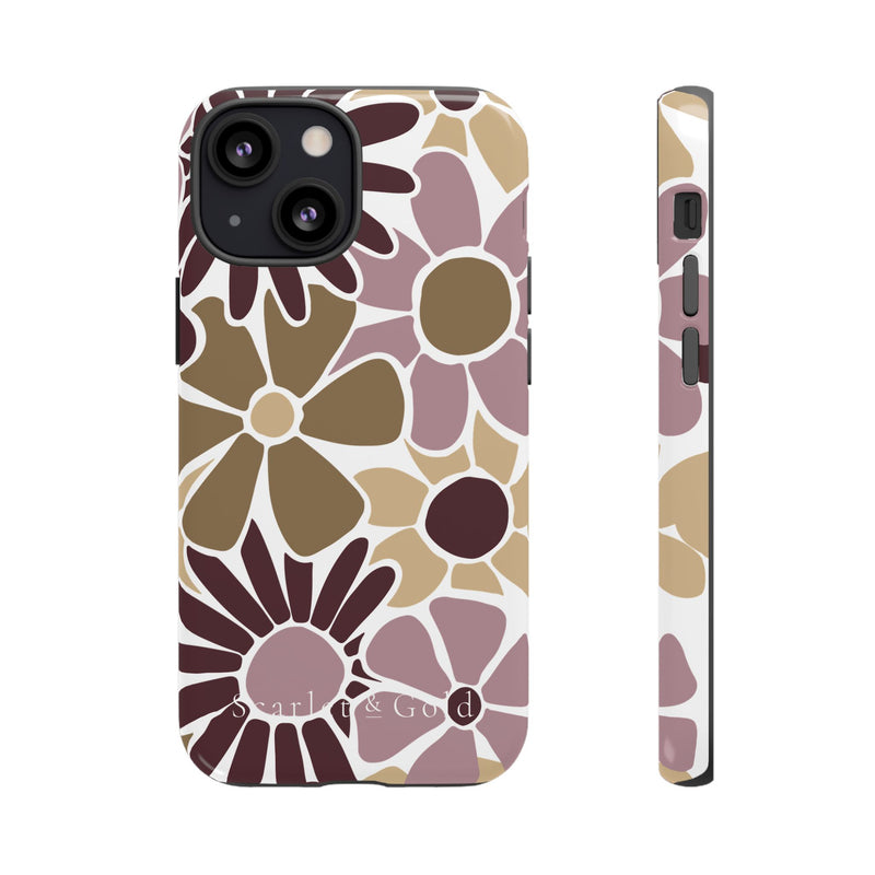 The Maroon & Gold Floral | Phone Case