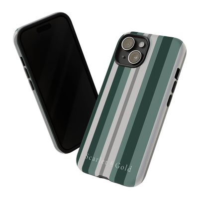 The Green & Grey Stripes | Phone Case