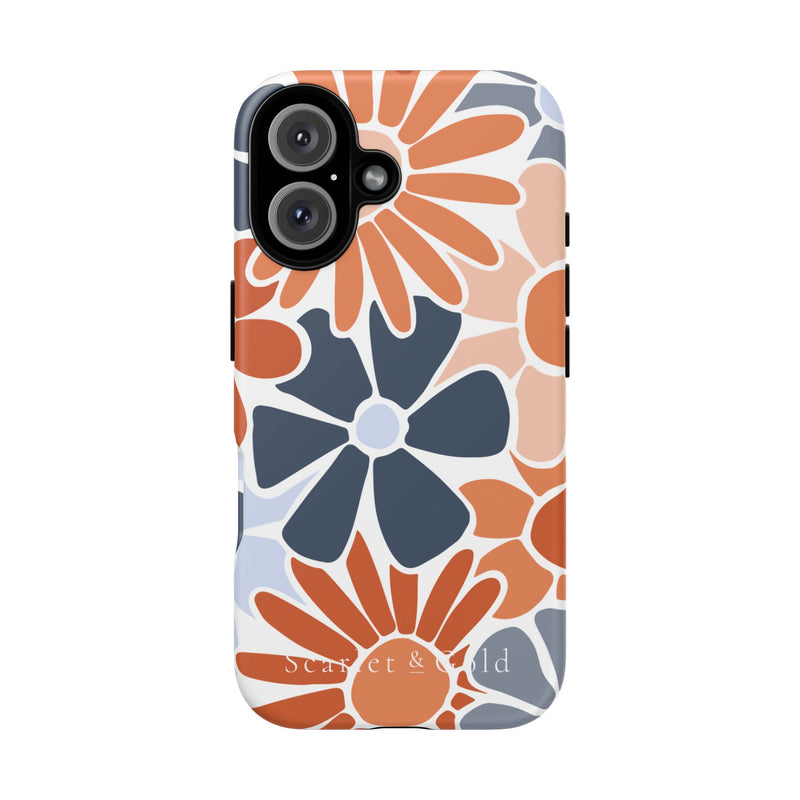 The Orange & Blue Floral | Phone Case