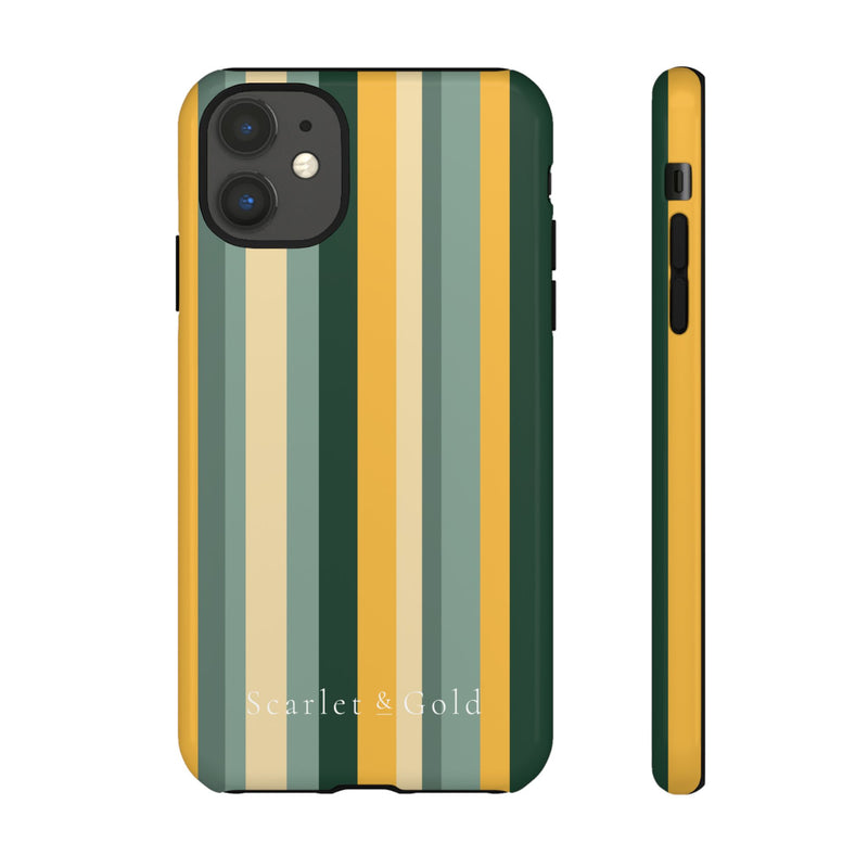 The Green & Gold Stripes | Phone Case