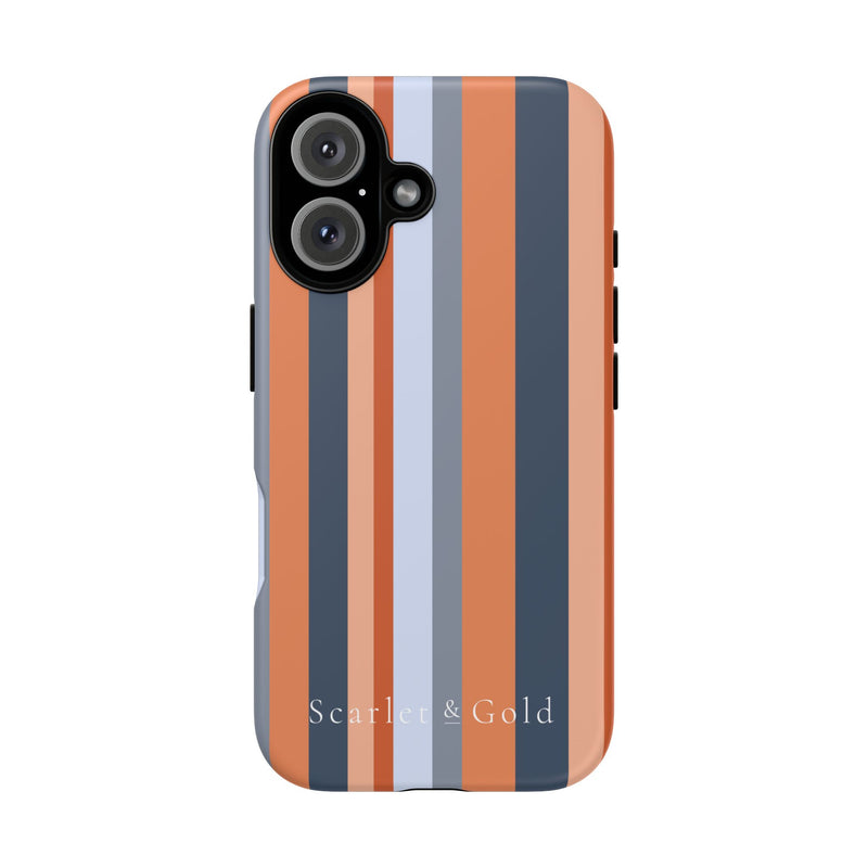 The Orange & Blue Stripes | Phone Case