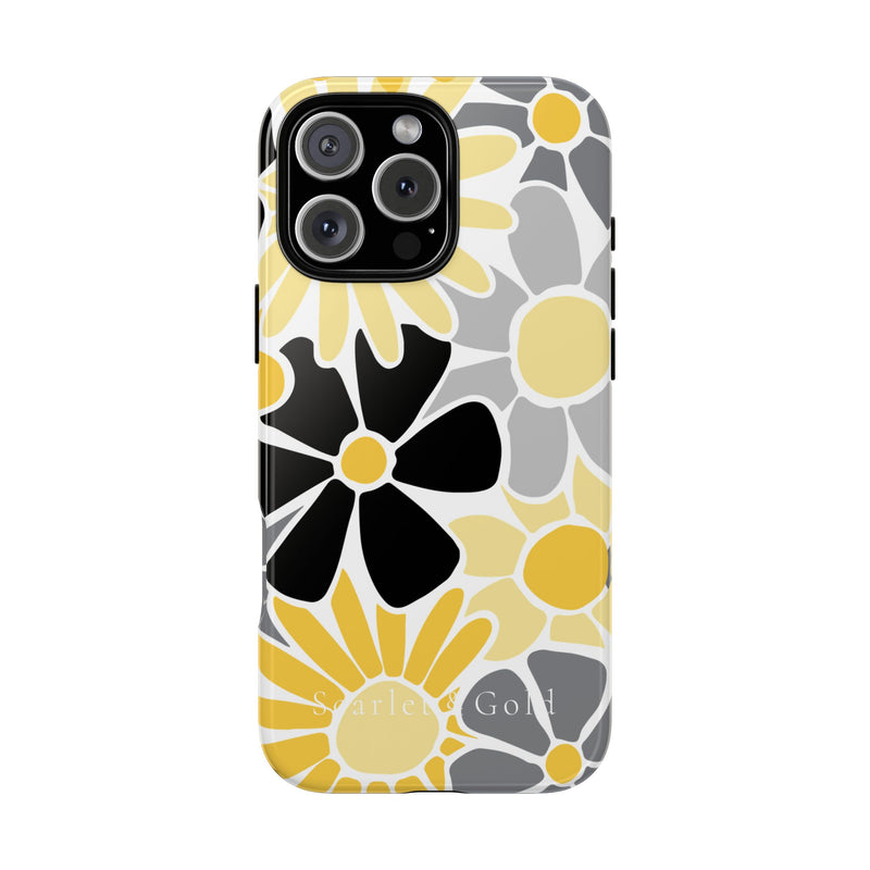 The Yellow & Black Floral | Phone Case