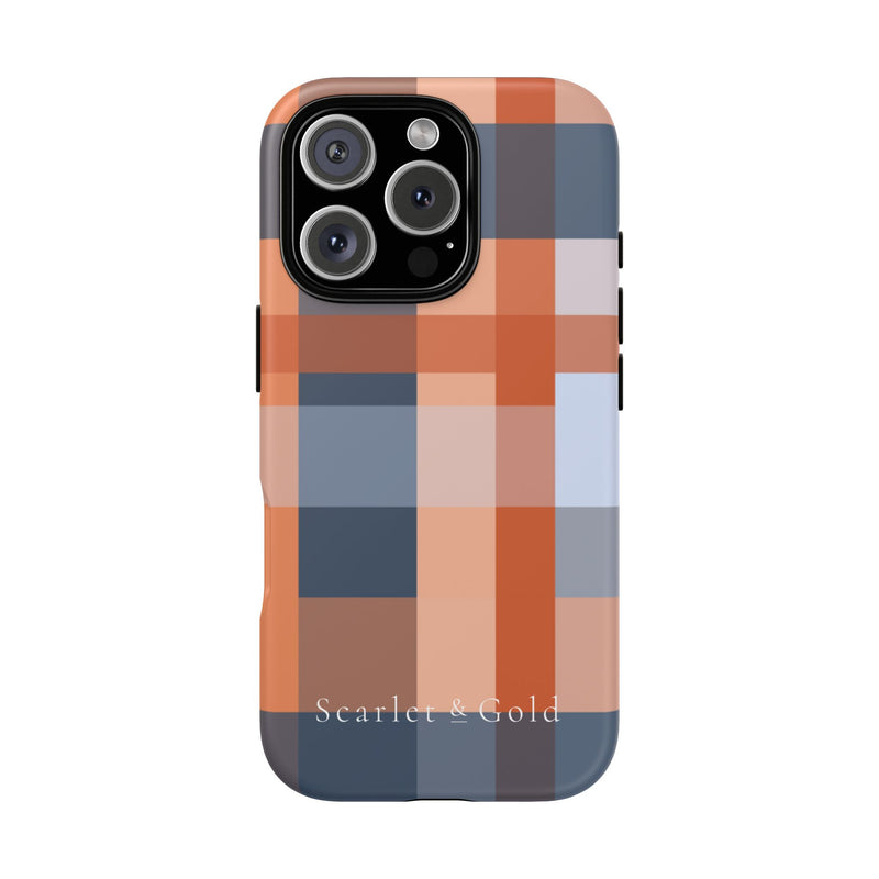 The Orange & Blue Plaid | Phone Case