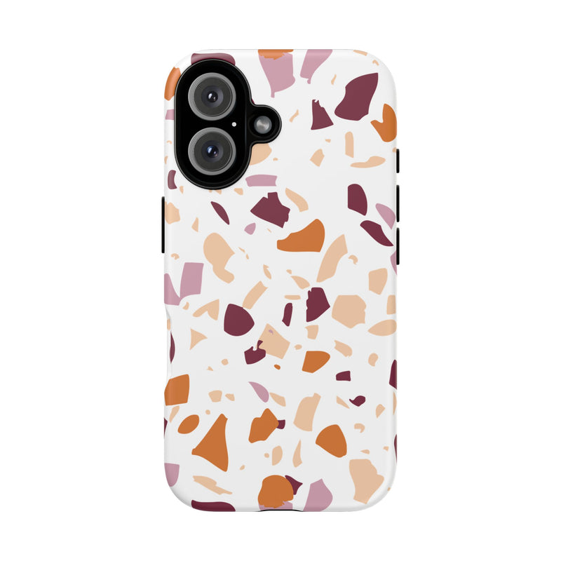 The Maroon & Orange Terrazzo | Phone Case