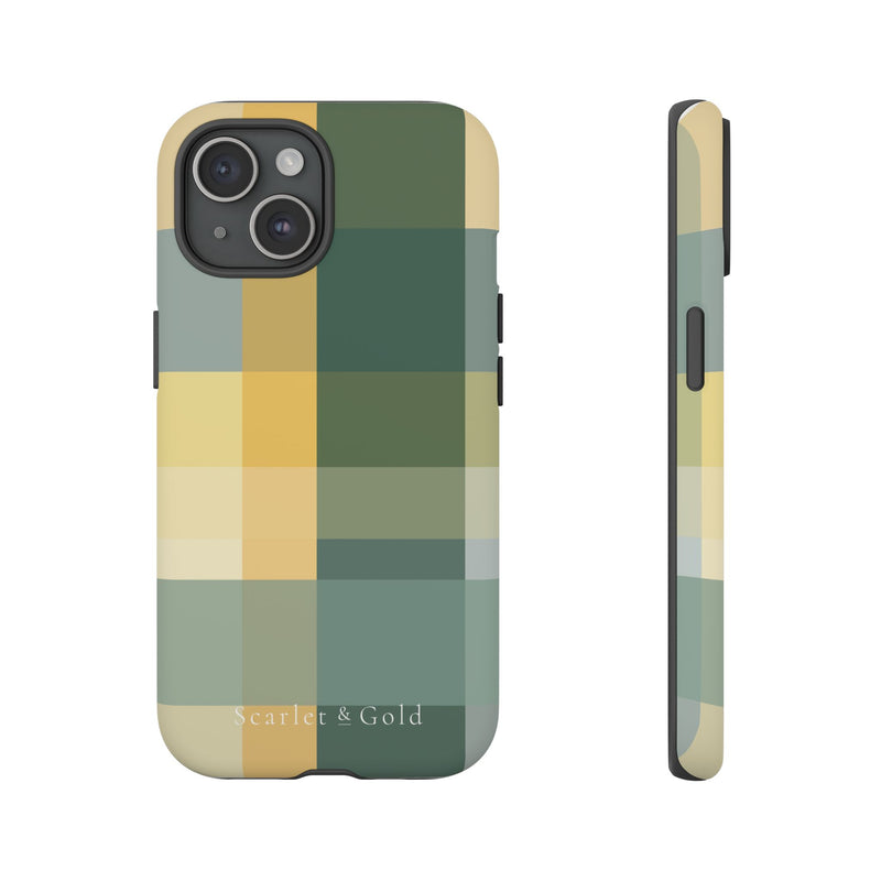 The Green & Gold Plaid | Phone Case