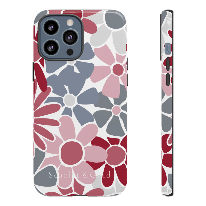 The Crimson & White Floral | Phone Case