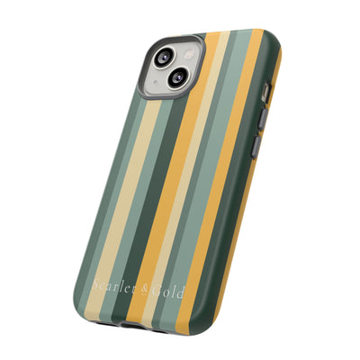 The Green & Gold Stripes | Phone Case