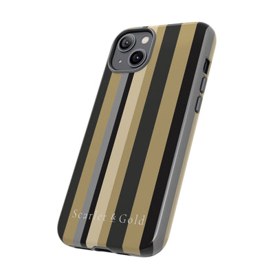 The Black & Gold Stripes | Phone Case