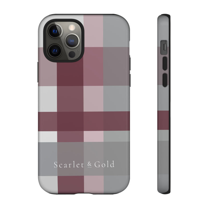 The Maroon & White Plaid | Phone Case