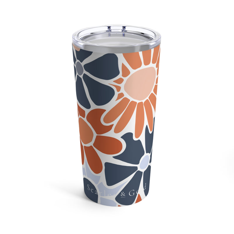 The Orange & Blue Floral | 20oz Tumbler