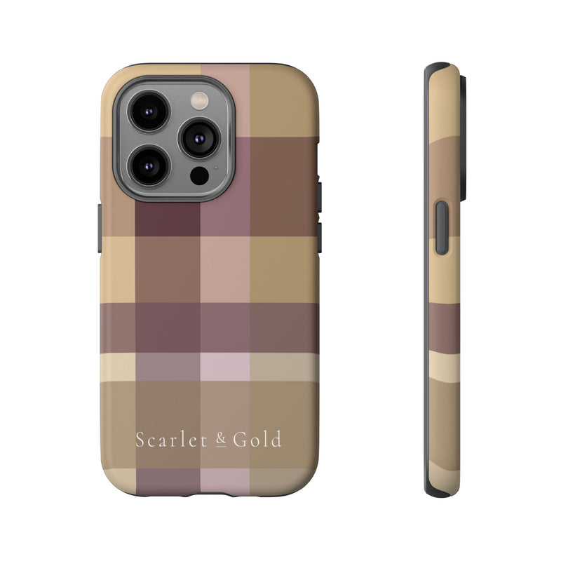 The Maroon & Gold Plaid | Phone Case