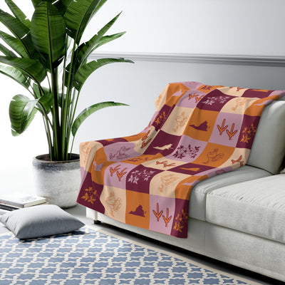 The Maroon & Orange All The Things | Sherpa Fleece Blanket