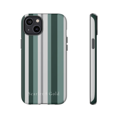 The Green & Grey Stripes | Phone Case