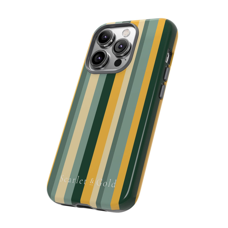 The Green & Gold Stripes | Phone Case