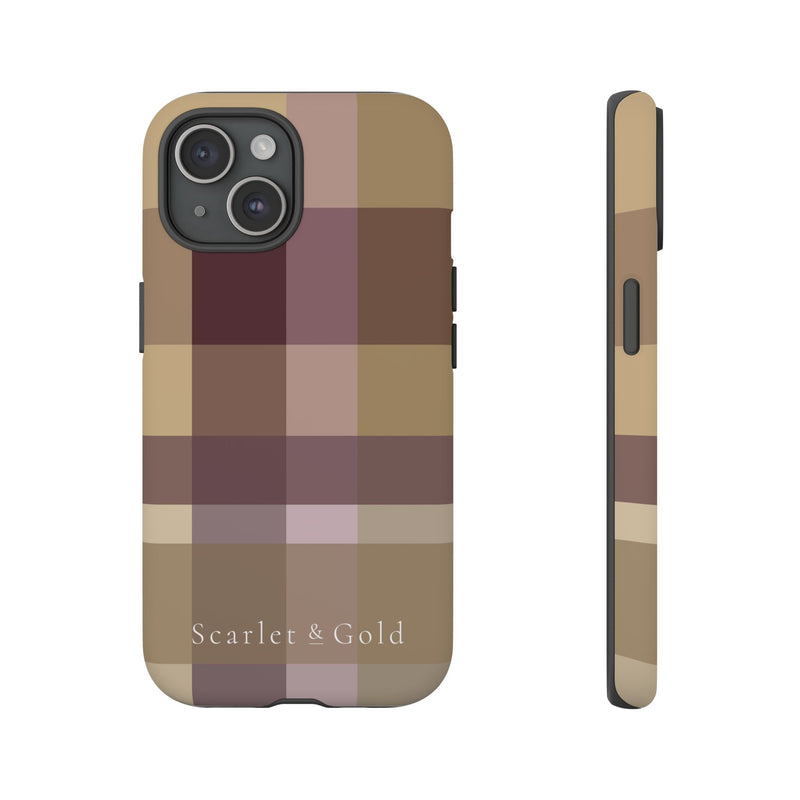 The Maroon & Gold Plaid | Phone Case