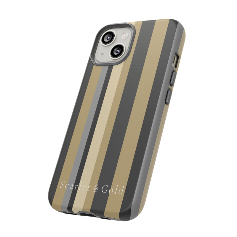 The Black & Gold Stripes | Phone Case