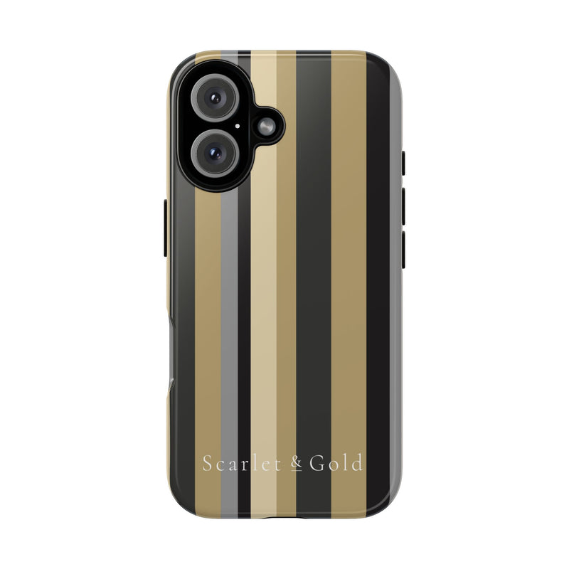 The Black & Gold Stripes | Phone Case