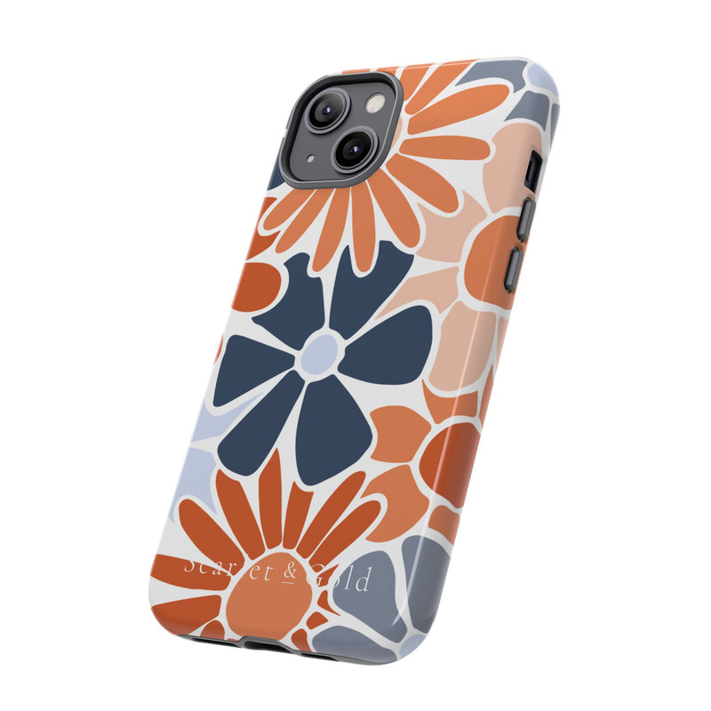 The Orange & Blue Floral | Phone Case