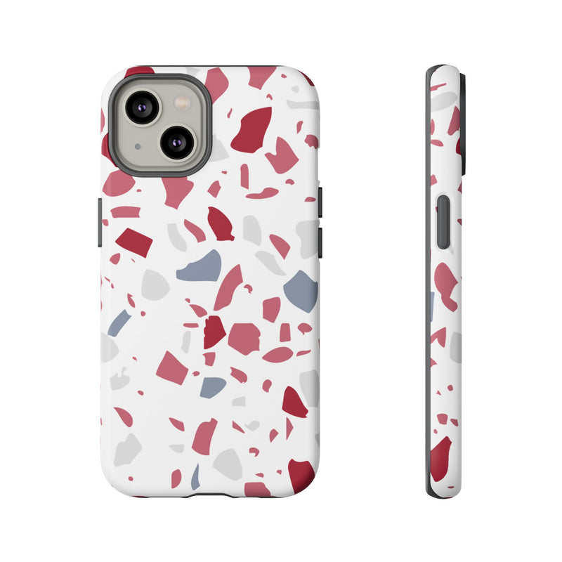 The Crimson & White Terrazzo | Phone Case