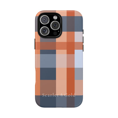 The Orange & Blue Plaid | Phone Case